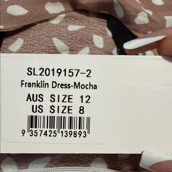 Petal & Pup Tan Patterned Midi Dress - Picture 9 of 9